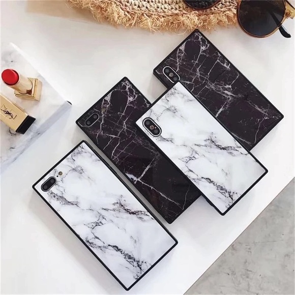 Accessories - iPhone 7/8/Plus/X/XS Square Marble Case